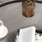 Glass Top 4 Legs Coffee Table Modern Round Cocktail Table in Black/Gold Clearhalo 'Coffee & Accent Tables' 'Coffee Tables' 'coffee_tables' 'furn' 'furn_coffee_tables' 'Furniture' 'Living Room Furniture' 6218081