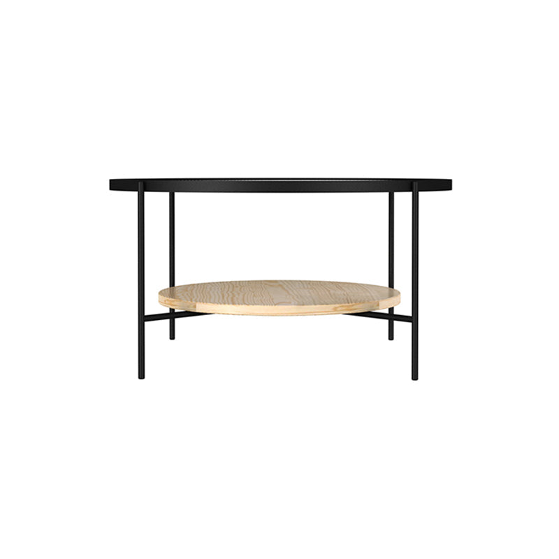 Glass Top 4 Legs Coffee Table Modern Round Cocktail Table in Black/Gold Clearhalo 'Coffee & Accent Tables' 'Coffee Tables' 'coffee_tables' 'furn' 'furn_coffee_tables' 'Furniture' 'Living Room Furniture' 6218083