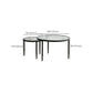 Clear Glass Top Round Coffee Table 3 Legs Cocktail Nesting Table Set Clearhalo 'Coffee & Accent Tables' 'Coffee Tables' 'coffee_tables' 'furn' 'furn_coffee_tables' 'Furniture' 'Living Room Furniture' 6218109