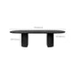 Modern Wooden Table Oval Dinner Room Kitchen Table in Black with Double Pedestal