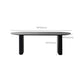 Black Double Pedestal Table Oval Solid Wood Dining Table for Home Kitchen Dinner