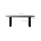 Black Double Pedestal Table Oval Solid Wood Dining Table for Home Kitchen Dinner