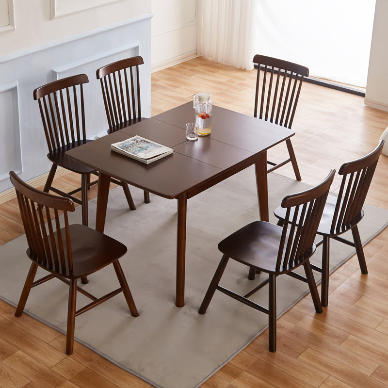 Modern Dining Table Extendable Solid Wood Dining Table for Dining Room