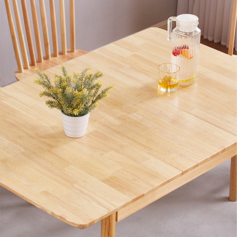 Modern Dining Table Extendable Solid Wood Dining Table for Dining Room