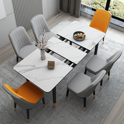 Modern Dining Table Rectangle Extendable Dining Table for Dining Room