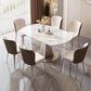 Extendable Sintered Stone Dining Table Pedestal Base Table for Home