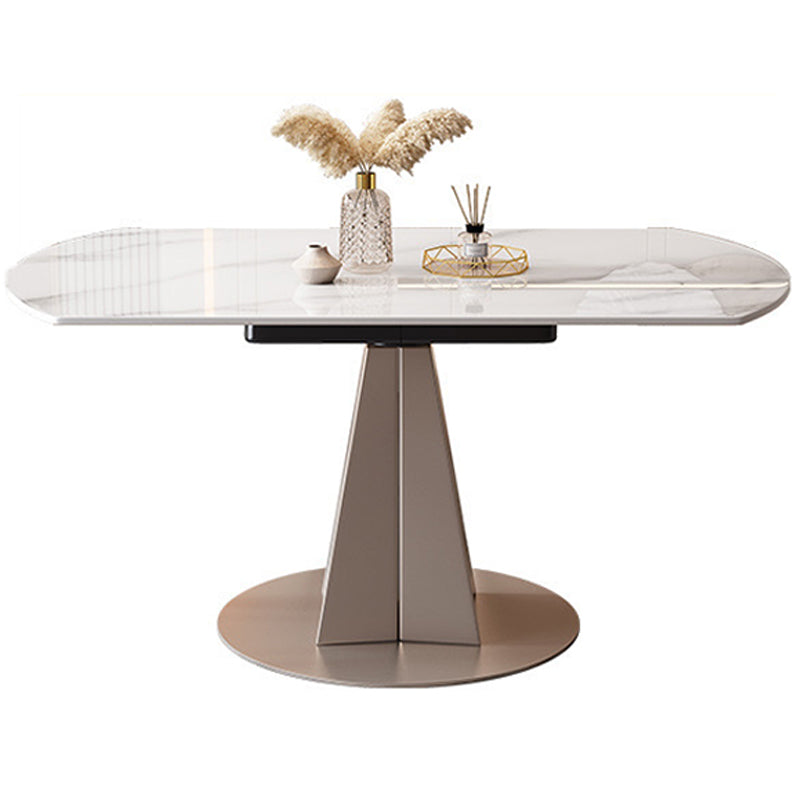 Extendable Sintered Stone Dining Table Pedestal Base Table for Home
