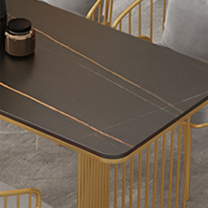 Rectangle Dining Table Traditional Luxury Double Pedestal Dining Table for Dining Room Clearhalo 'Dining Tables & Seating' 'Dining Tables' 'dining_table' 'furn' 'furn_dining_table' 'Furniture' 'Kitchen & Dining Furniture' 6218355