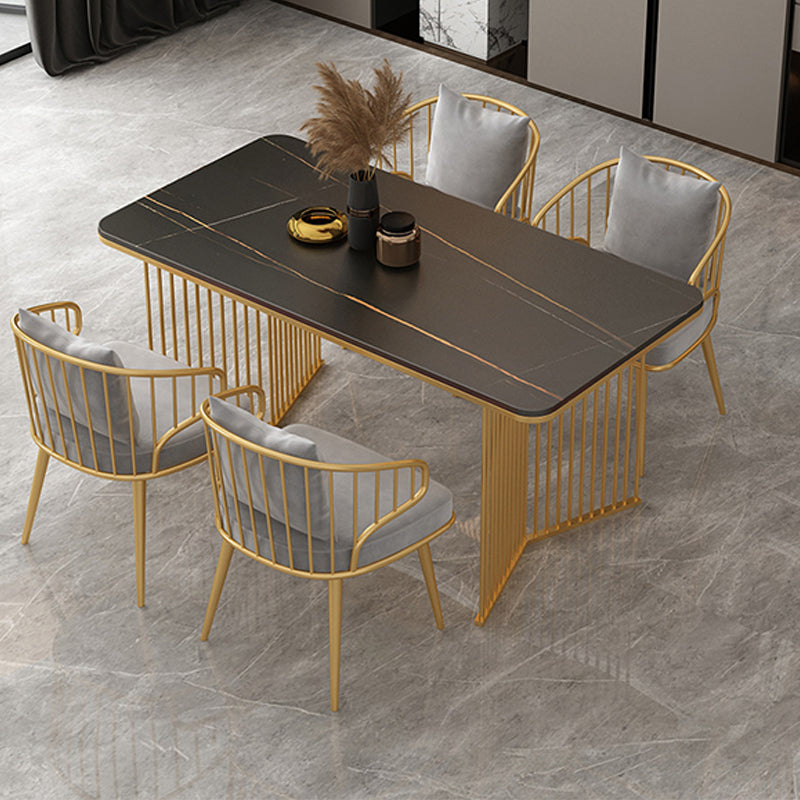 Rectangle Dining Table Traditional Luxury Double Pedestal Dining Table for Dining Room Clearhalo 'Dining Tables & Seating' 'Dining Tables' 'dining_table' 'furn' 'furn_dining_table' 'Furniture' 'Kitchen & Dining Furniture' 6218358