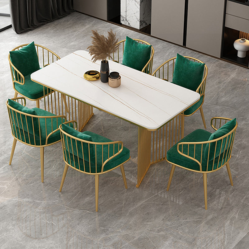 Rectangle Dining Table Traditional Luxury Double Pedestal Dining Table for Dining Room Clearhalo 'Dining Tables & Seating' 'Dining Tables' 'dining_table' 'furn' 'furn_dining_table' 'Furniture' 'Kitchen & Dining Furniture' 6218359