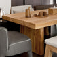 Rectangle Dining Table Modern Wooden Double Pedestal Table in Natural Clearhalo 'Dining Tables & Seating' 'Dining Tables' 'dining_table' 'furn' 'furn_dining_table' 'Furniture' 'Kitchen & Dining Furniture' 6218372