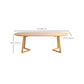 Oval Dining Table Simplicity Solid Wood Table for Dining Room
