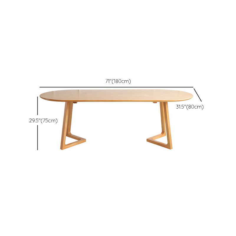 Oval Dining Table Simplicity Solid Wood Table for Dining Room