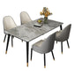 Modern Dining Table Black Frame Stone Dining Table for Dinner Room Clearhalo 'Dining Tables & Seating' 'Dining Tables' 'dining_table' 'furn' 'furn_dining_table' 'Furniture' 'Kitchen & Dining Furniture' 6218434
