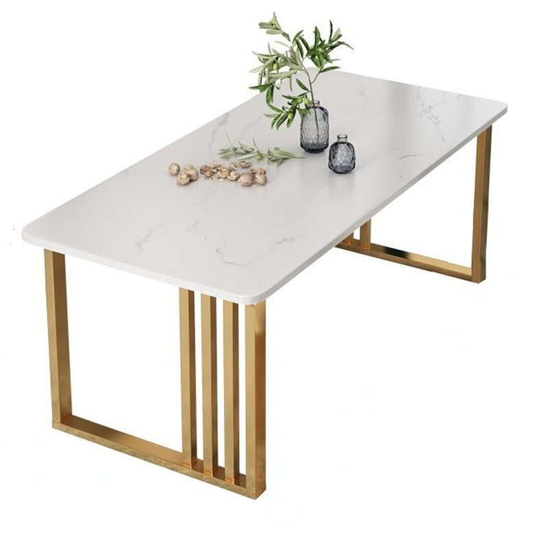 Traditional Luxury Dining Table Rectangle Slate Dining Table for Dining Room