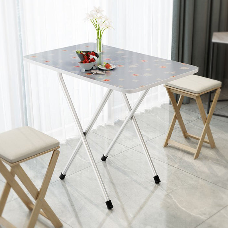 Simplicity Style Rectangle Dining Table Wooden Folding Kitchen Table Blue 31"L x 16"W x 28"H Without Chairs Clearhalo 'Dining Tables & Seating' 'Dining Tables' 'dining_table' 'furn' 'furn_dining_table' 'Furniture' 'Kitchen & Dining Furniture' 6218485