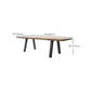 Table en métal et bois Table à manger rectangulaire de style moderne du milieu du siècle