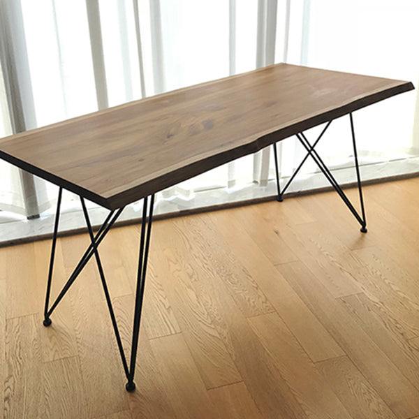 Wooden Table Industrial Style Simple Family Rectangular Dining Table Clearhalo 'Dining Tables & Seating' 'Dining Tables' 'dining_table' 'furn' 'furn_dining_table' 'Furniture' 'Kitchen & Dining Furniture' 6218559