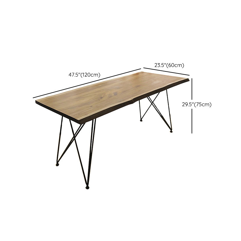 Wooden Table Industrial Style Simple Family Rectangular Dining Table Clearhalo 'Dining Tables & Seating' 'Dining Tables' 'dining_table' 'furn' 'furn_dining_table' 'Furniture' 'Kitchen & Dining Furniture' 6218562