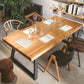 Rectangle Double Pedestal Table Industrial Solid Wood Kitchen Desk 70.9"L x 31.5"W x 29.5"H Without Chairs Clearhalo 'Dining Tables & Seating' 'Dining Tables' 'dining_table' 'furn' 'furn_dining_table' 'Furniture' 'Kitchen & Dining Furniture' 6218583