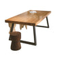 Rectangle Double Pedestal Table Industrial Solid Wood Kitchen Desk 78.7"L x 35.4"W x 29.5"H Without Chairs Clearhalo 'Dining Tables & Seating' 'Dining Tables' 'dining_table' 'furn' 'furn_dining_table' 'Furniture' 'Kitchen & Dining Furniture' 6218585