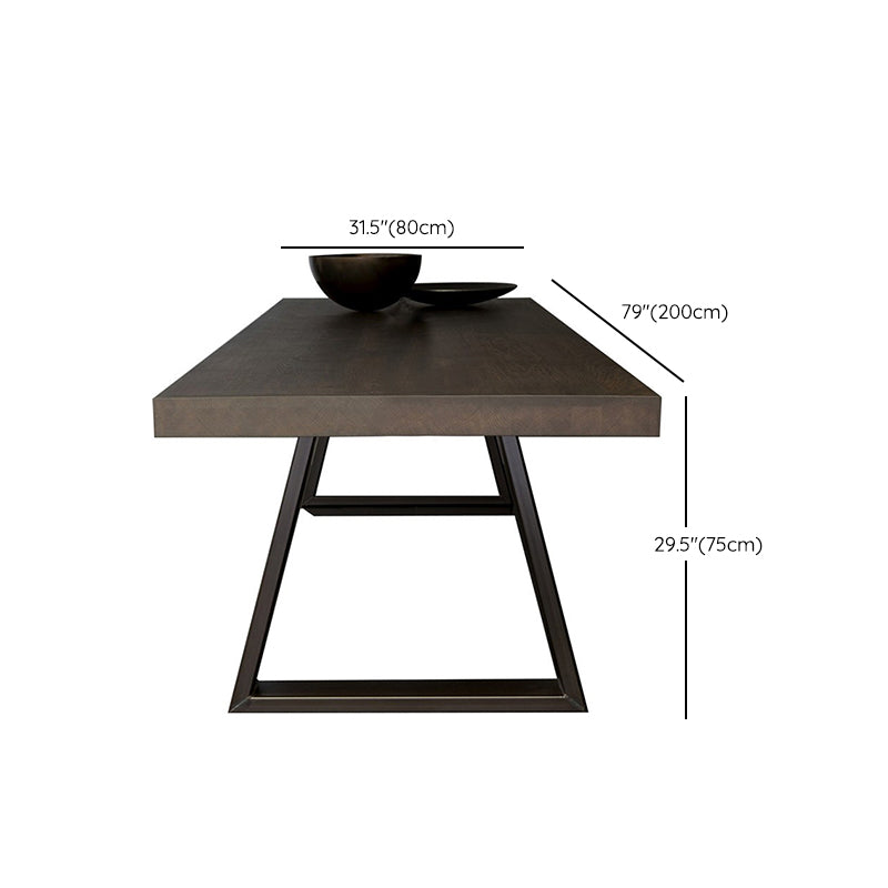 Wooden Table Medieval Modern Style Simple Family Rectangular Dining Table Clearhalo 'Dining Tables & Seating' 'Dining Tables' 'dining_table' 'furn' 'furn_dining_table' 'Furniture' 'Kitchen & Dining Furniture' 6218638
