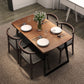 Double Pedestal Kitchen Table Industrial Solid Wood Dining Room Desk