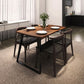 Double Pedestal Kitchen Table Industrial Solid Wood Dining Room Desk