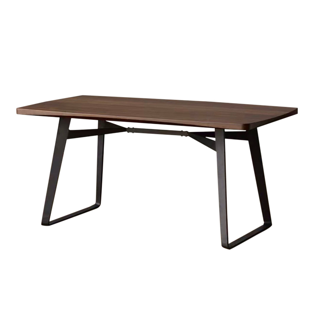 Double Pedestal Kitchen Table Industrial Solid Wood Dining Room Desk