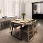 Double Pedestal Kitchen Table Industrial Solid Wood Dining Room Desk