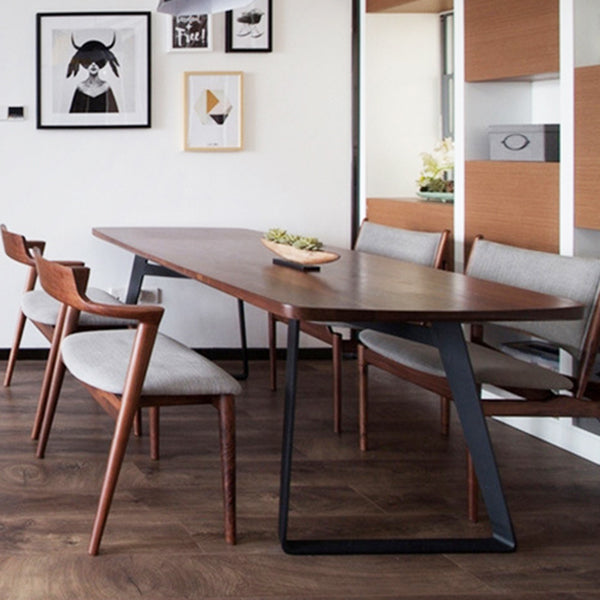 Double Pedestal Kitchen Table Industrial Solid Wood Dining Room Desk