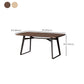 Double Pedestal Kitchen Table Industrial Solid Wood Dining Room Desk