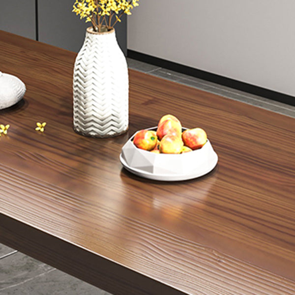 Rectangle Solid Wood Kitchen Desk Industrial Double Pedestal Table