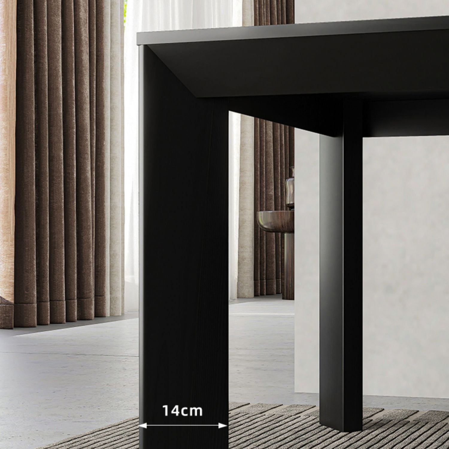Industrial Rectangle Dining Room Table Solid Wood Fixed Kitchen Desk Clearhalo 'Dining Tables & Seating' 'Dining Tables' 'dining_table' 'furn' 'furn_dining_table' 'Furniture' 'Kitchen & Dining Furniture' 6218682