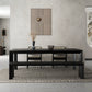 Industrial Rectangle Dining Room Table Solid Wood Fixed Kitchen Desk Clearhalo 'Dining Tables & Seating' 'Dining Tables' 'dining_table' 'furn' 'furn_dining_table' 'Furniture' 'Kitchen & Dining Furniture' 6218687