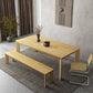 Industrial Rectangle Dining Room Table Solid Wood Fixed Kitchen Desk Clearhalo 'Dining Tables & Seating' 'Dining Tables' 'dining_table' 'furn' 'furn_dining_table' 'Furniture' 'Kitchen & Dining Furniture' 6218688