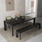 Industrial Rectangle Dining Room Table Solid Wood Fixed Kitchen Desk Clearhalo 'Dining Tables & Seating' 'Dining Tables' 'dining_table' 'furn' 'furn_dining_table' 'Furniture' 'Kitchen & Dining Furniture' 6218689