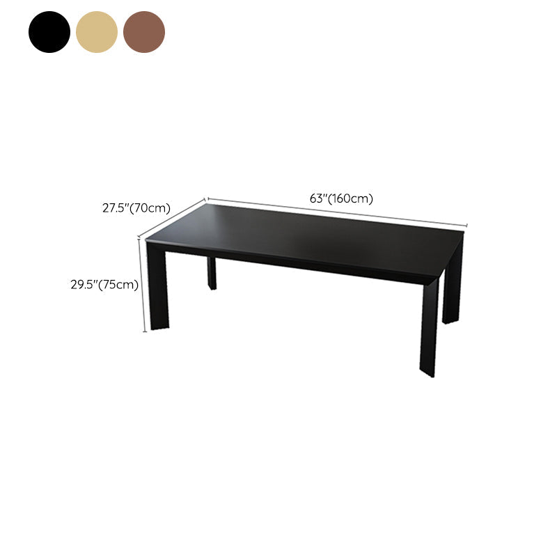 Industrial Rectangle Dining Room Table Solid Wood Fixed Kitchen Desk Clearhalo 'Dining Tables & Seating' 'Dining Tables' 'dining_table' 'furn' 'furn_dining_table' 'Furniture' 'Kitchen & Dining Furniture' 6218693