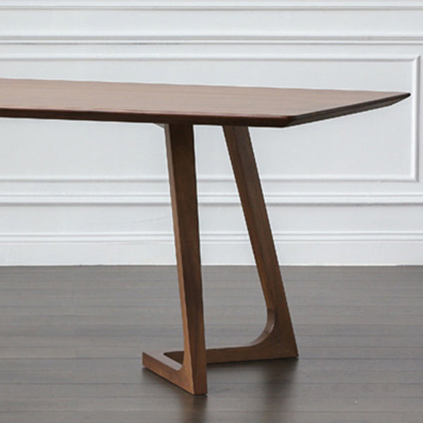 Home Rectangle Fixed Table Industrial Solid Wood Double Pedestal Dining Desk Clearhalo 'Dining Tables & Seating' 'Dining Tables' 'dining_table' 'furn' 'furn_dining_table' 'Furniture' 'Kitchen & Dining Furniture' 6218698