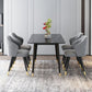 Metal and Stone Table Glam Style Minimalist Home Rectangular Dining Table Black 70.9"L x 35.4"W x 29.5"H Without Chairs Clearhalo 'Dining Tables & Seating' 'Dining Tables' 'dining_table' 'furn' 'furn_dining_table' 'Furniture' 'Kitchen & Dining Furniture' 6218721