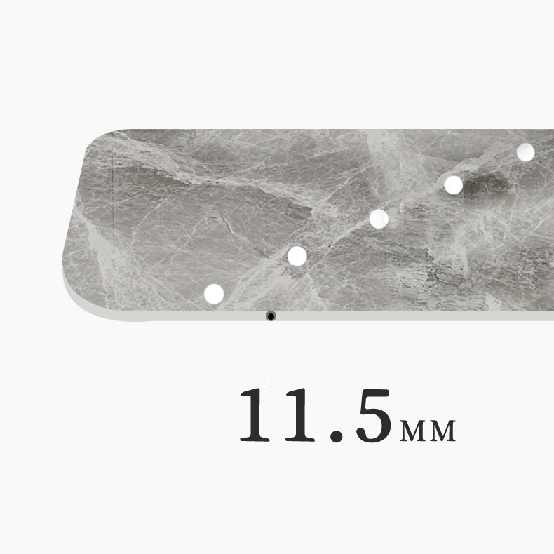 Metal and Stone Table Glam Style Simple Family Rectangular Dining Table Clearhalo 'Dining Tables & Seating' 'Dining Tables' 'dining_table' 'furn' 'furn_dining_table' 'Furniture' 'Kitchen & Dining Furniture' 6218755