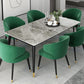 Metal and Stone Table Glam Style Simple Family Rectangular Dining Table Clearhalo 'Dining Tables & Seating' 'Dining Tables' 'dining_table' 'furn' 'furn_dining_table' 'Furniture' 'Kitchen & Dining Furniture' 6218758