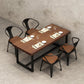 Solid Wood Fixed Dining Table Industrial Kitchen Table with Trestle Base 55.1"L x 27.6"W x 29.5"H Without Chairs Clearhalo 'Dining Tables & Seating' 'Dining Tables' 'dining_table' 'furn' 'furn_dining_table' 'Furniture' 'Kitchen & Dining Furniture' 6218784