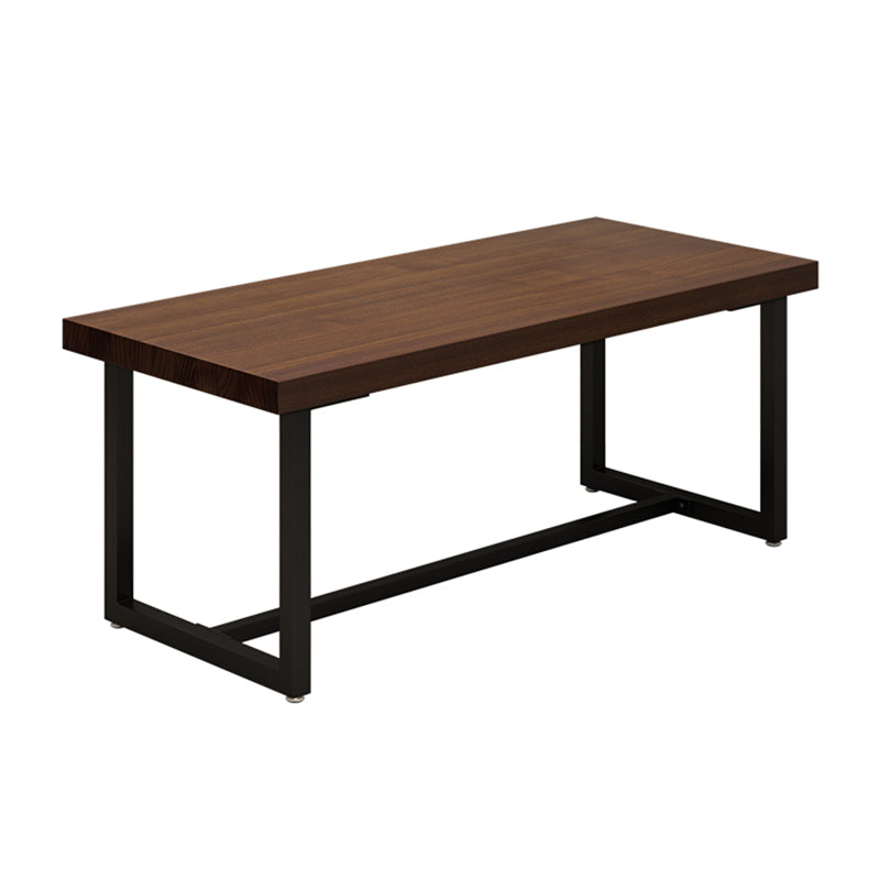 Solid Wood Fixed Dining Table Industrial Kitchen Table with Trestle Base 47.2"L x 23.6"W x 29.5"H Without Chairs Clearhalo 'Dining Tables & Seating' 'Dining Tables' 'dining_table' 'furn' 'furn_dining_table' 'Furniture' 'Kitchen & Dining Furniture' 6218785