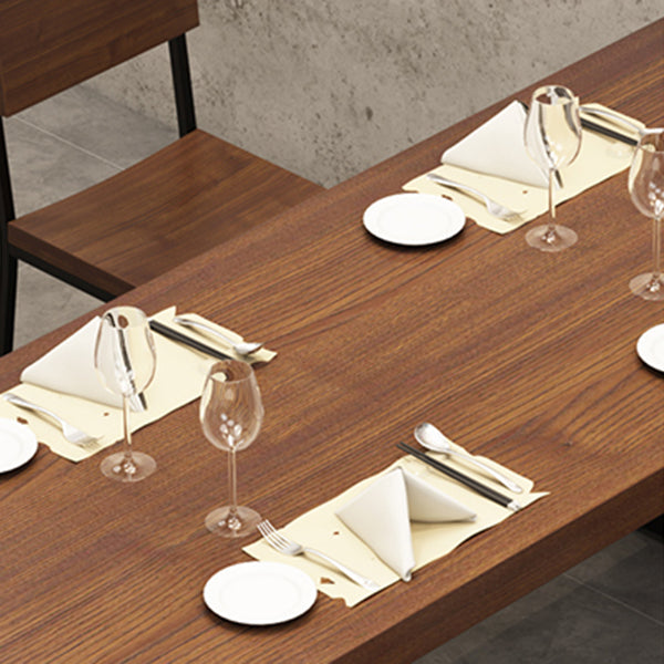 Solid Wood Fixed Dining Table Industrial Kitchen Table with Trestle Base Clearhalo 'Dining Tables & Seating' 'Dining Tables' 'dining_table' 'furn' 'furn_dining_table' 'Furniture' 'Kitchen & Dining Furniture' 6218786