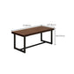 Solid Wood Fixed Dining Table Industrial Kitchen Table with Trestle Base Clearhalo 'Dining Tables & Seating' 'Dining Tables' 'dining_table' 'furn' 'furn_dining_table' 'Furniture' 'Kitchen & Dining Furniture' 6218793