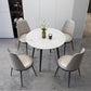 Metal and Stone Table Glam Style Minimalist Family Round Dining Table