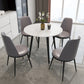 Metal and Stone Table Glam Style Minimalist Family Round Dining Table