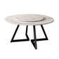 Metal and Stone Table Glam Style Minimalist Family Round Dining Table for Home