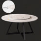 Metal and Stone Table Glam Style Minimalist Family Round Dining Table for Home